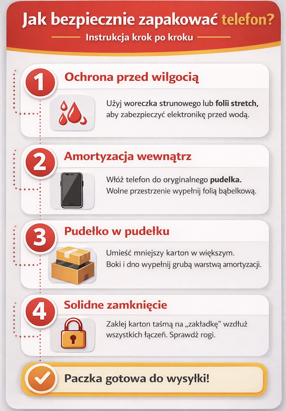 Jak przygotować telefon do wysyłki kurierem